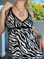 Zebra Halter Dress