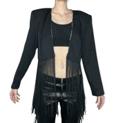 vintage fringe blazer