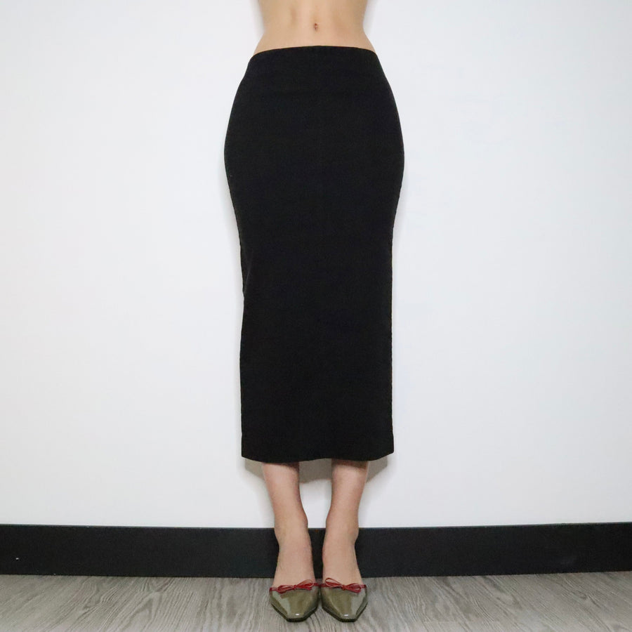Long Black Pencil Skirt (Small)
