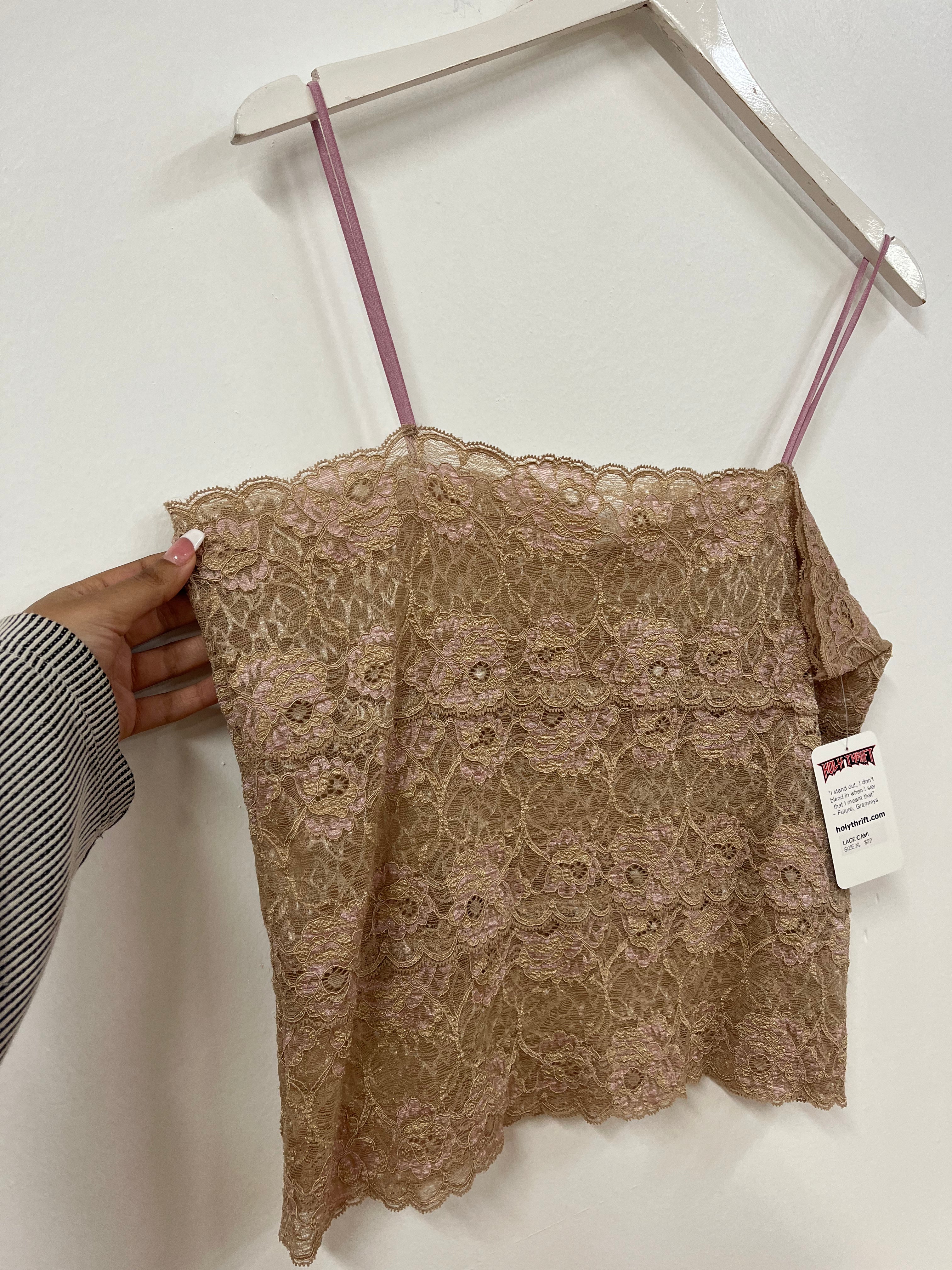 Nude blush string tank