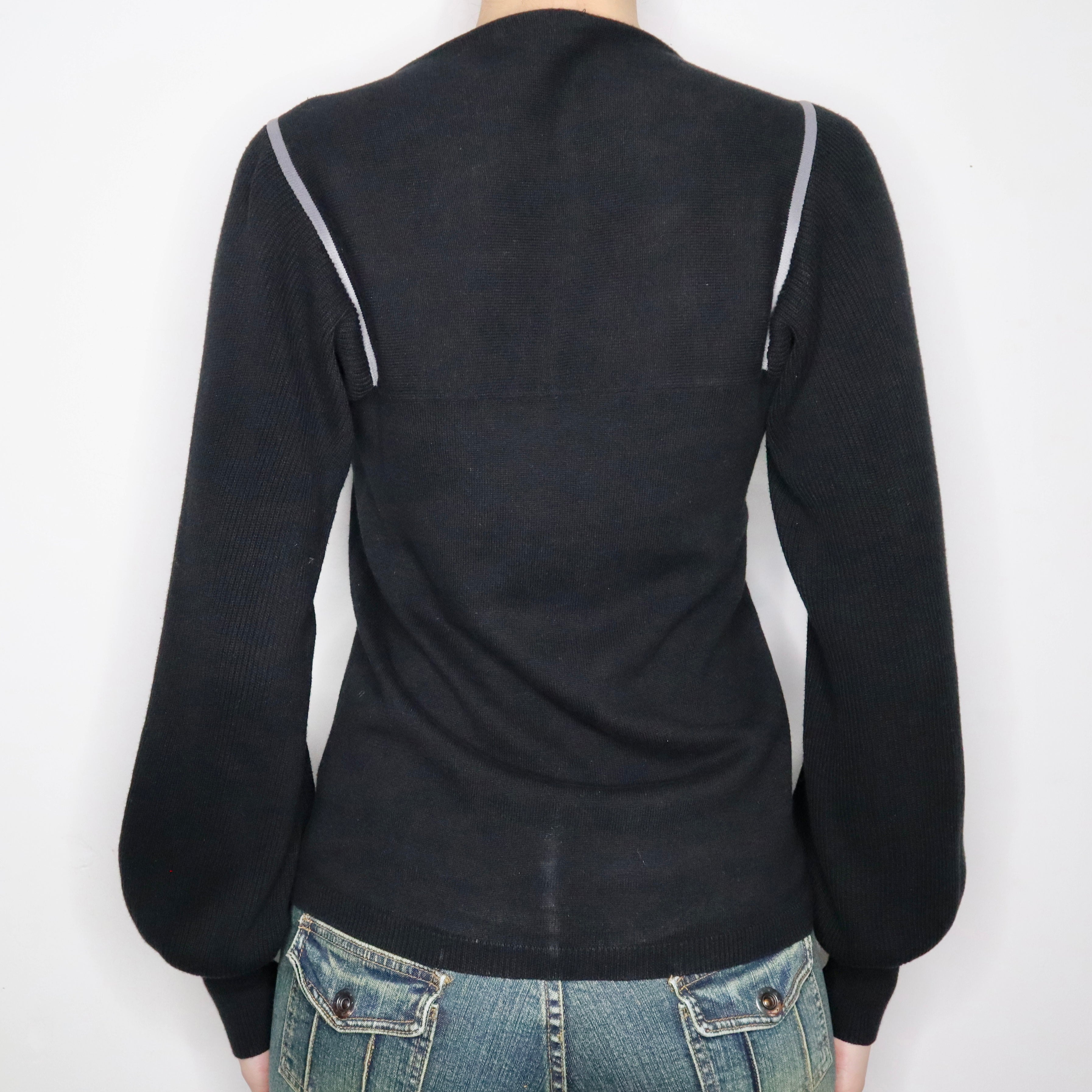 Iceberg Embroidered Black Sweater