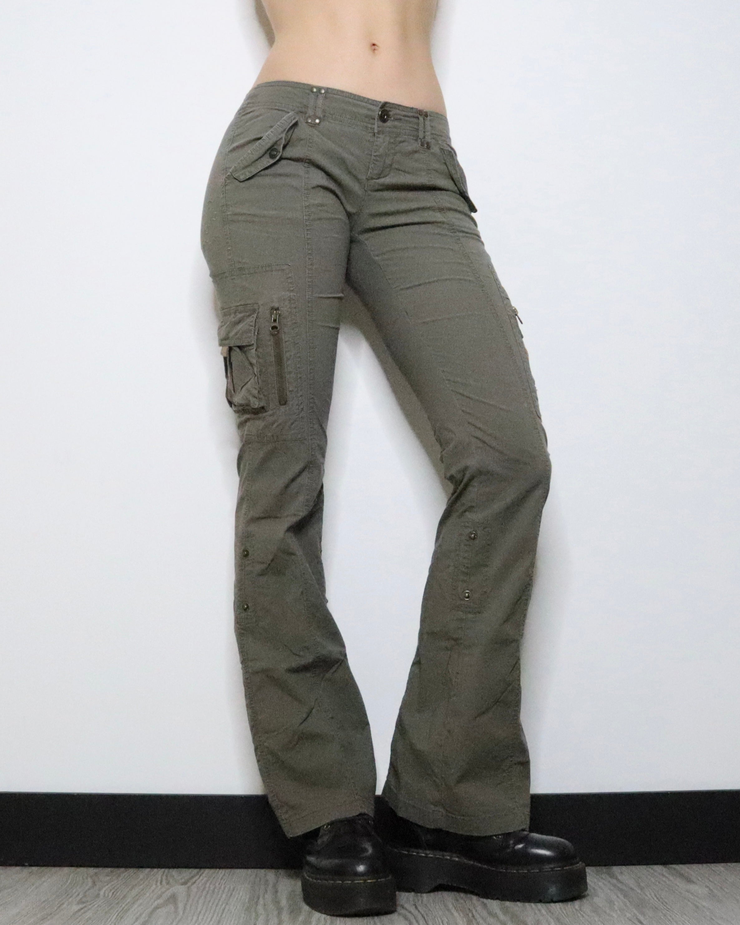 Khaki Green Cargo Pants (Small) 