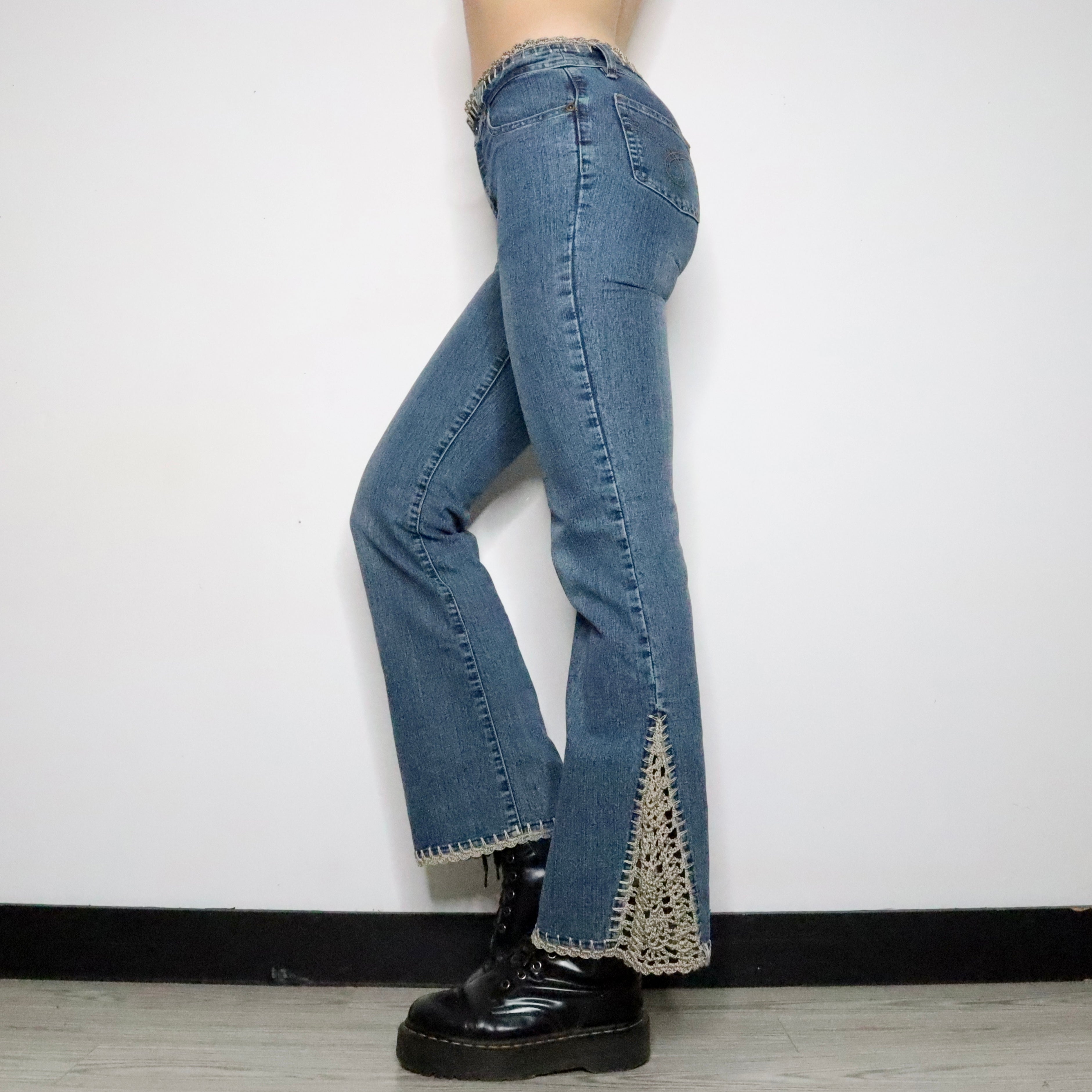 Crochet Flare Jeans (XS-S)