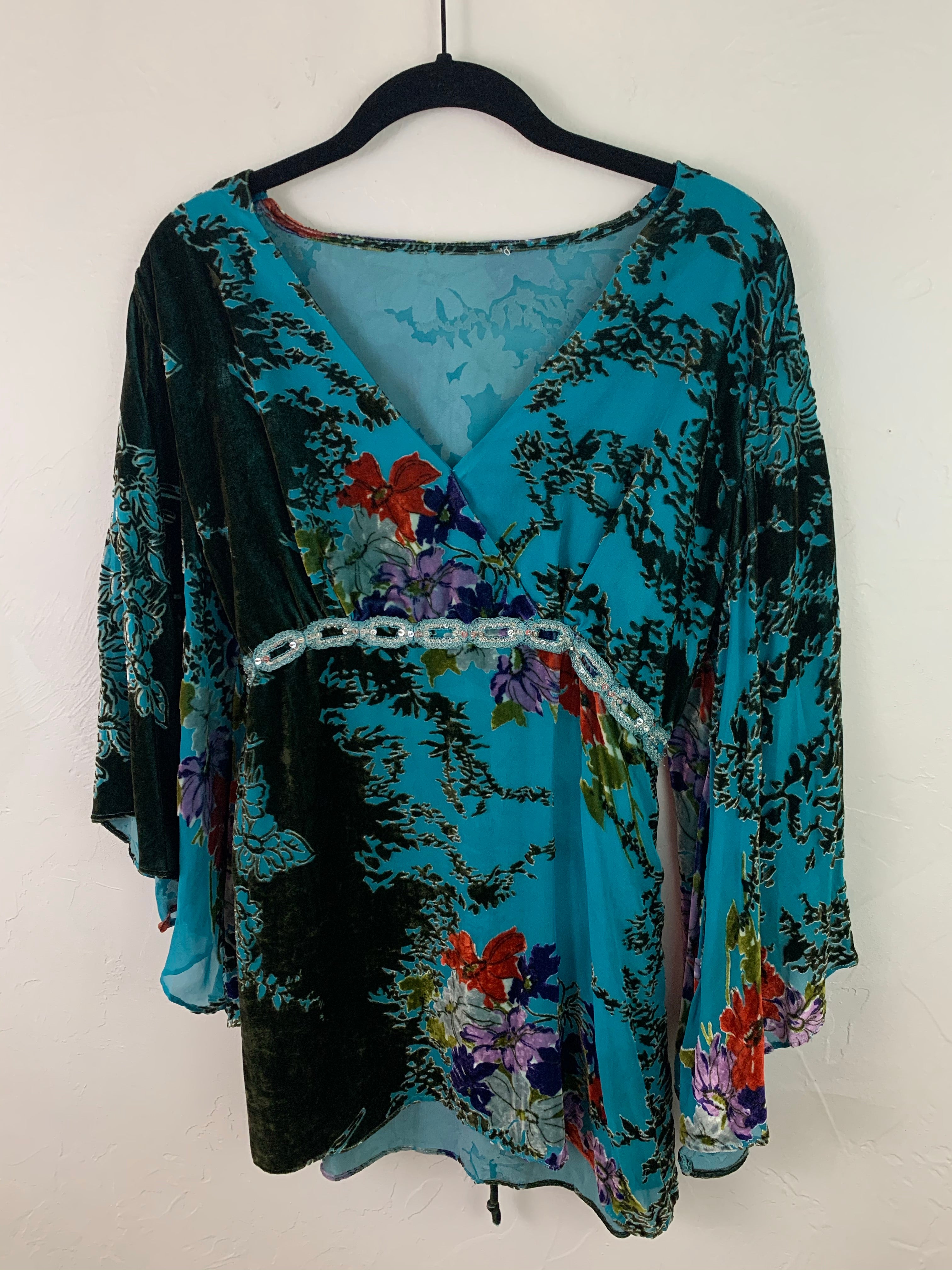 Flowy velvet top