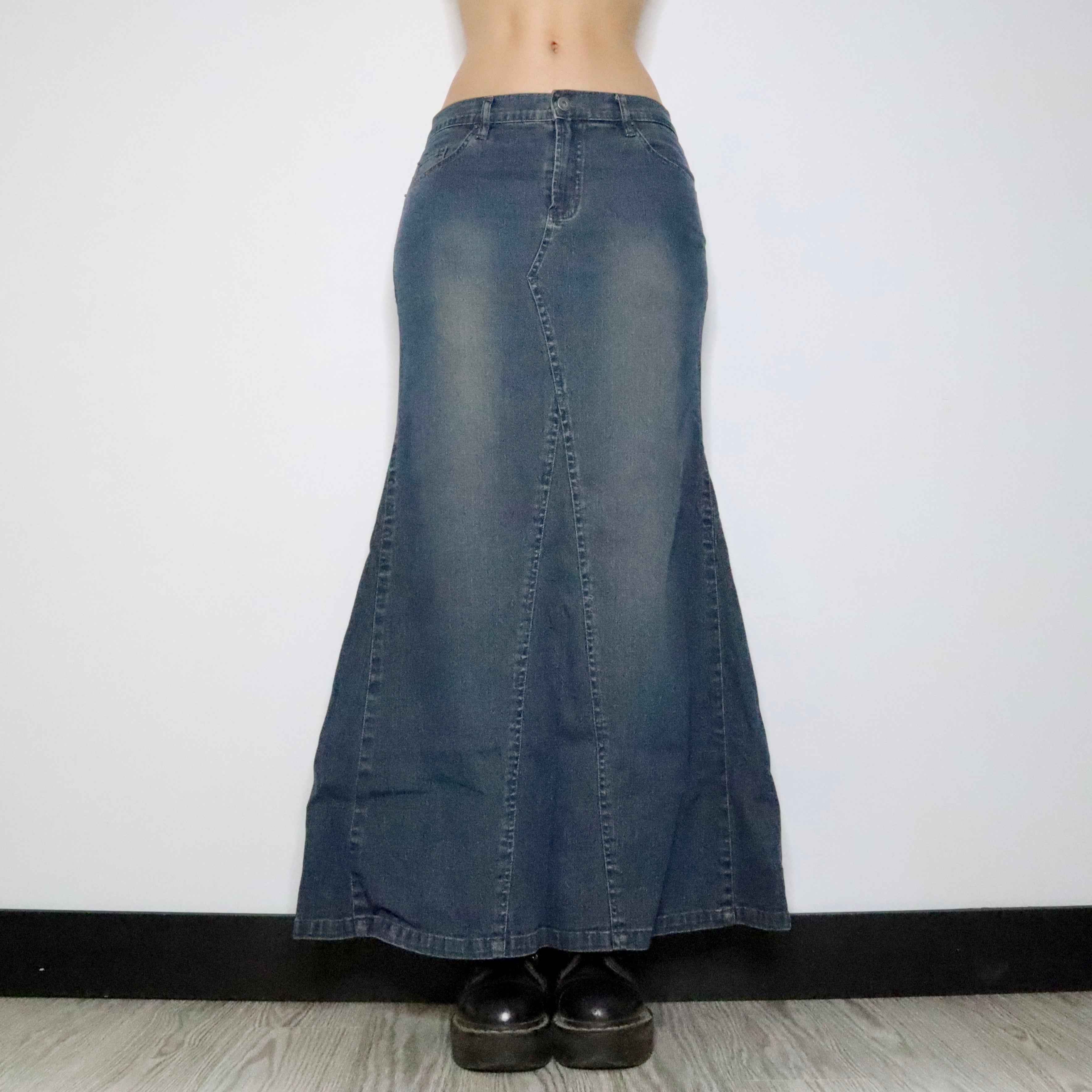 Mermaid Denim Maxi Skirt (Medium)