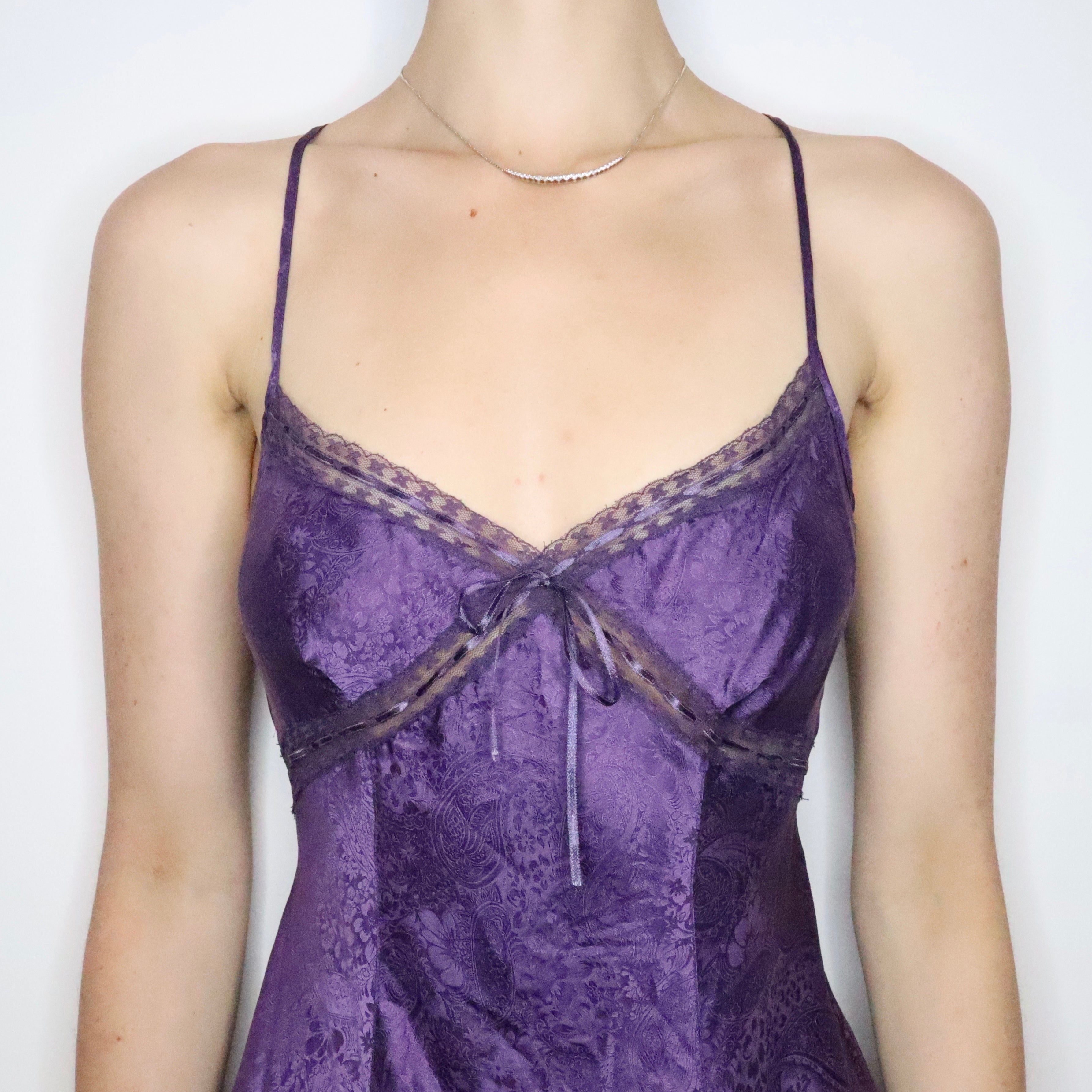 Purple Silk Slip Dress (S-M)