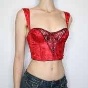 Red Satin Bustier (34B)