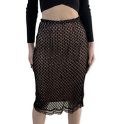 Fishnet knit skirt