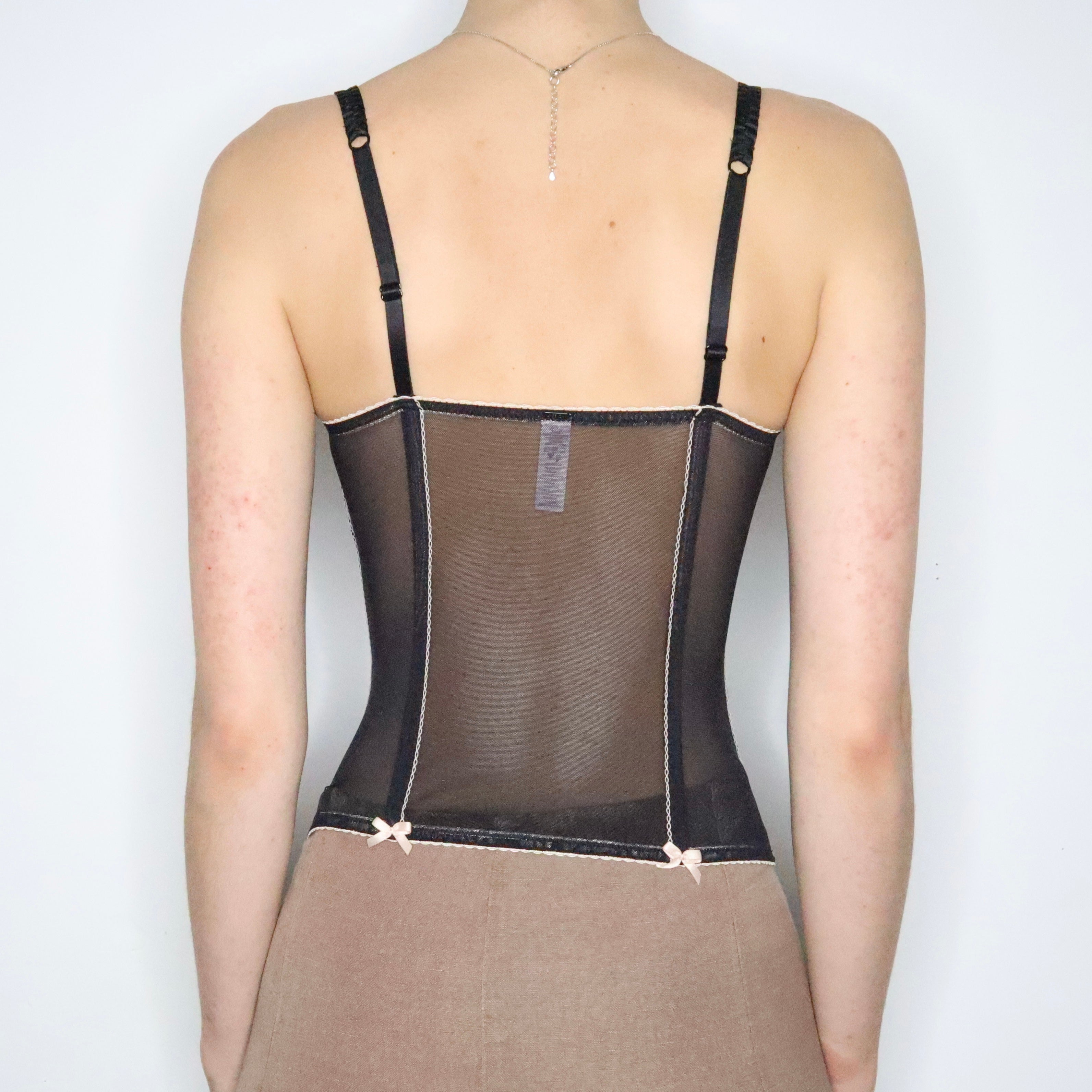 Black Mesh Bustier (34C/36B)