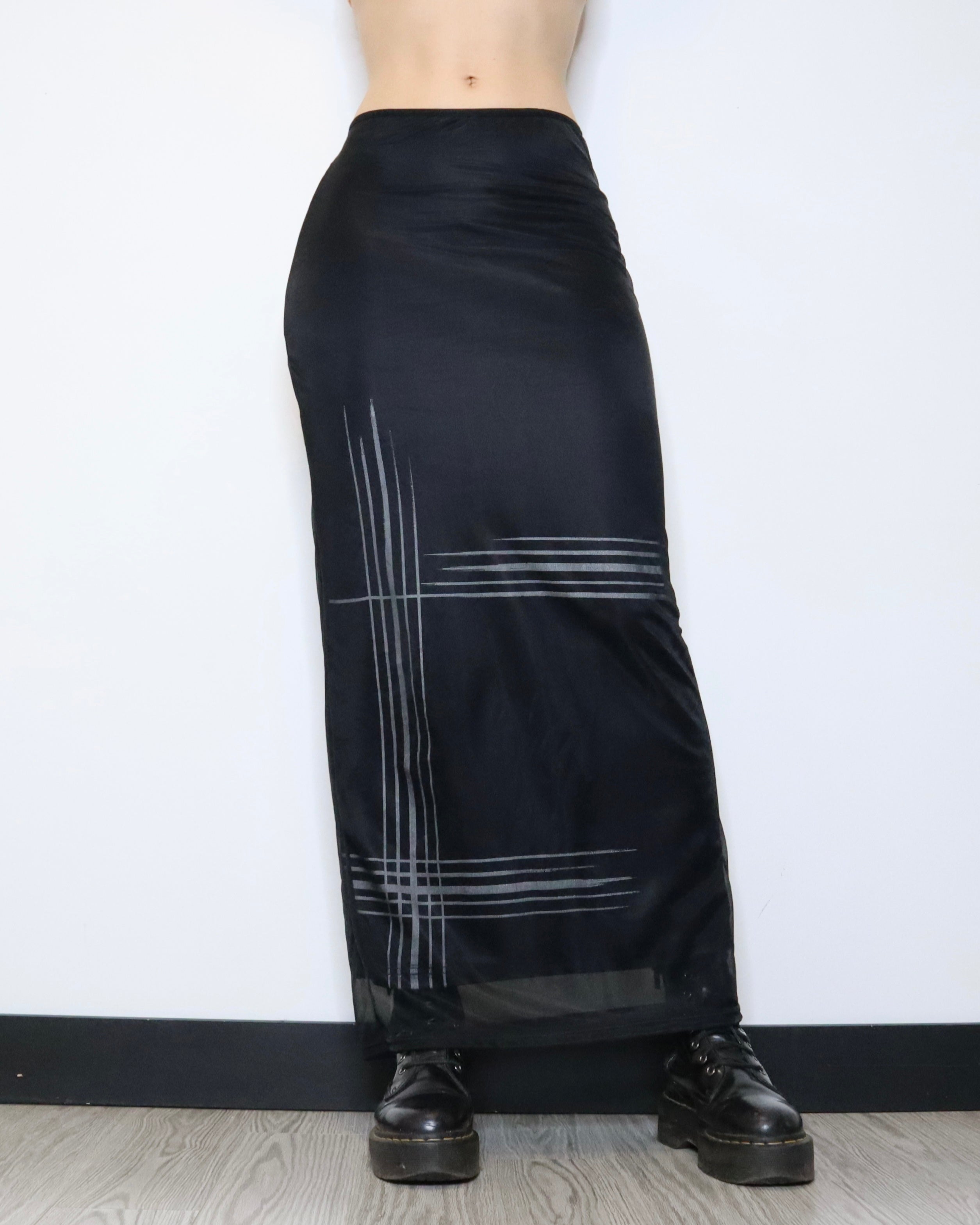 French Black Maxi Skirt (Small)