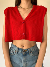 Cropped Sweater Vest