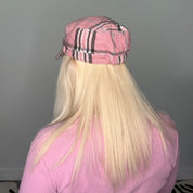 Pink Plaid Newsie Hat
