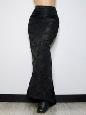 Textured Black Maxi Skirt (Small) 