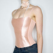 Soft Pink Quilted Corset (Small) 