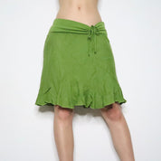 Green Linen Midi Skirt (S-M)
