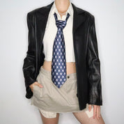 Black Leather Zip Up Jacket (L-XL)
