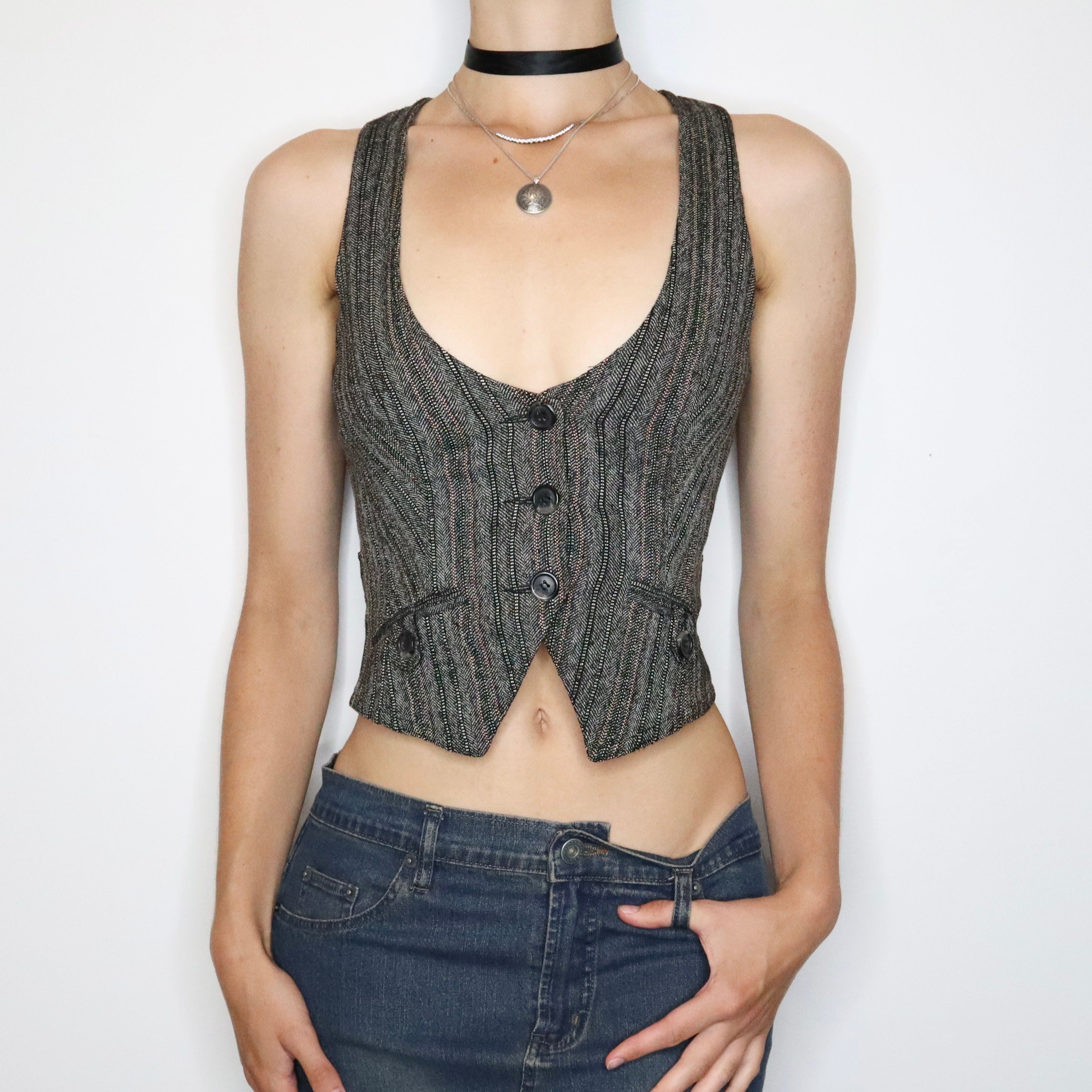 Tweed Waistcoat Vest (Small) 