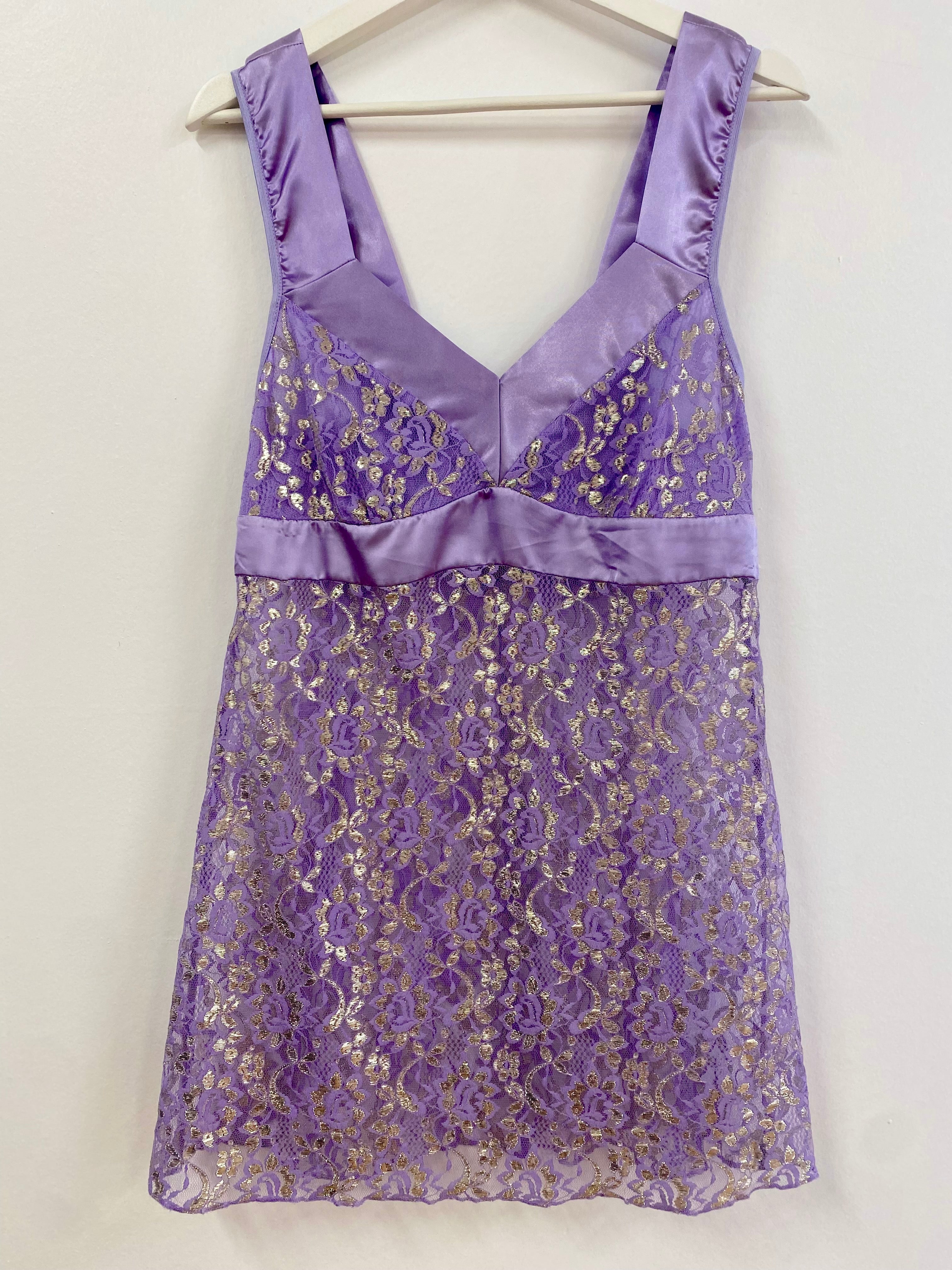 Lavender Lacy Slip