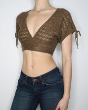 Brown Sequin Bolero (S-M) 