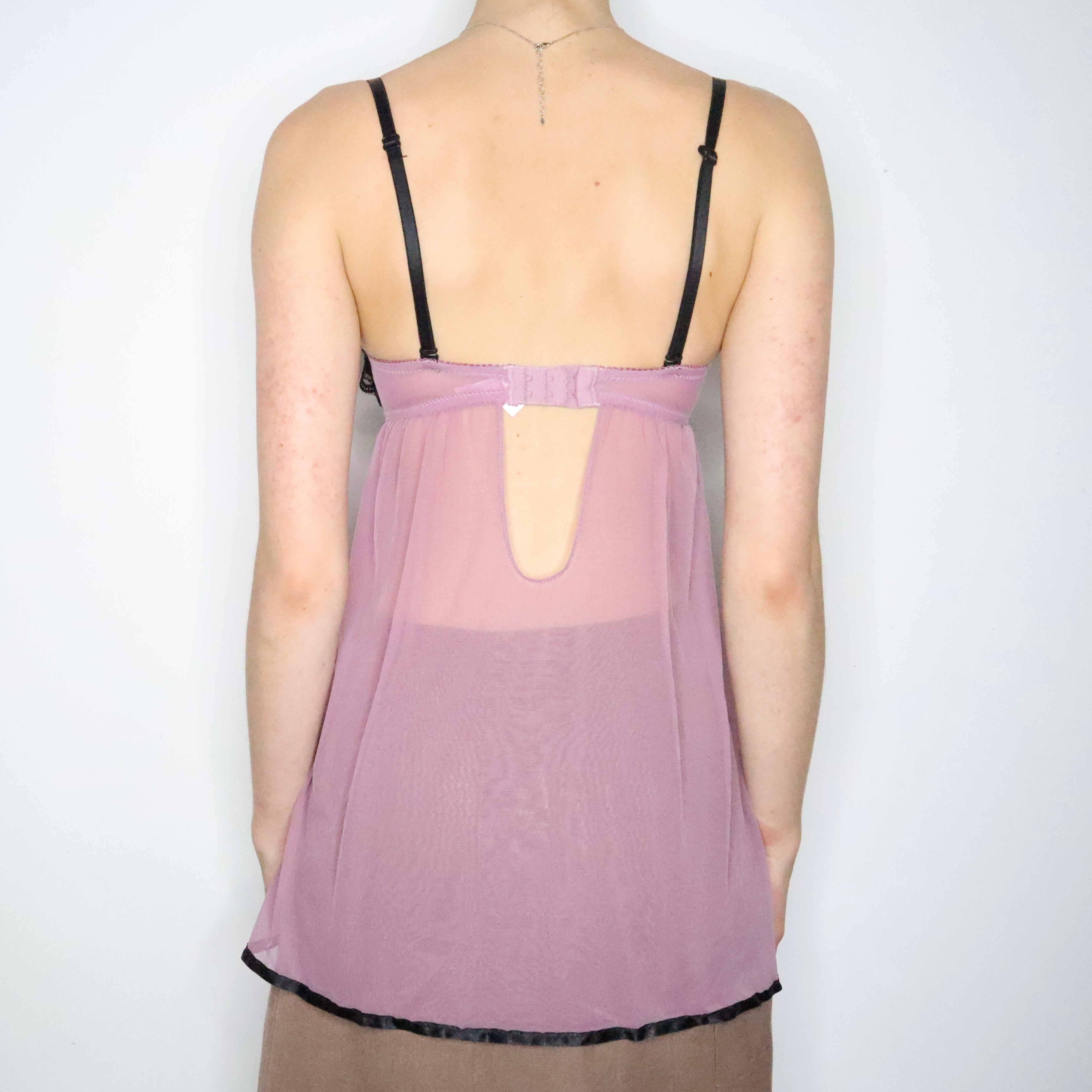 Lilac Mesh Babydoll Bustier (32B)