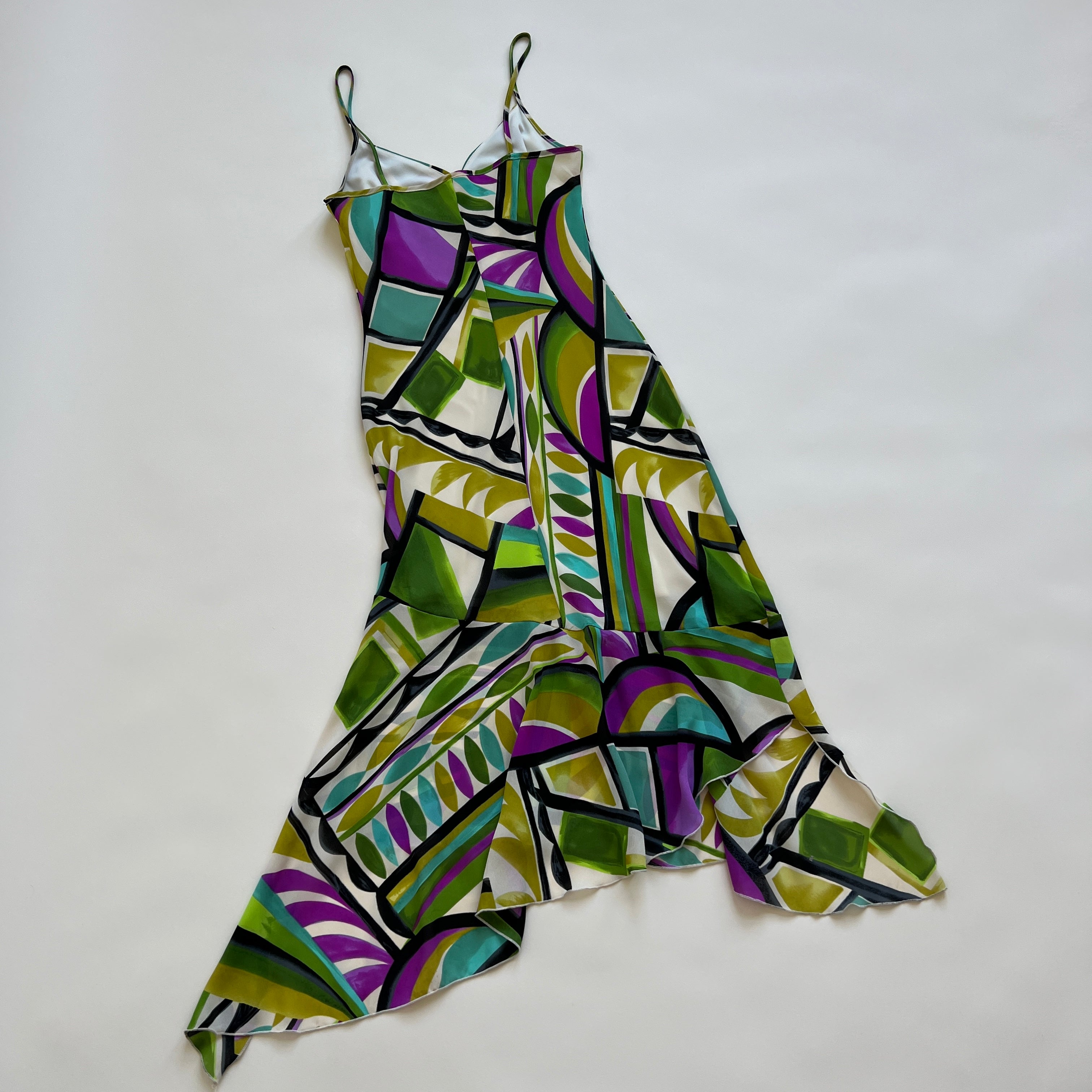 Vintage abstract print midi