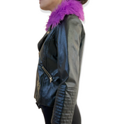Disney faux fur leather jacket
