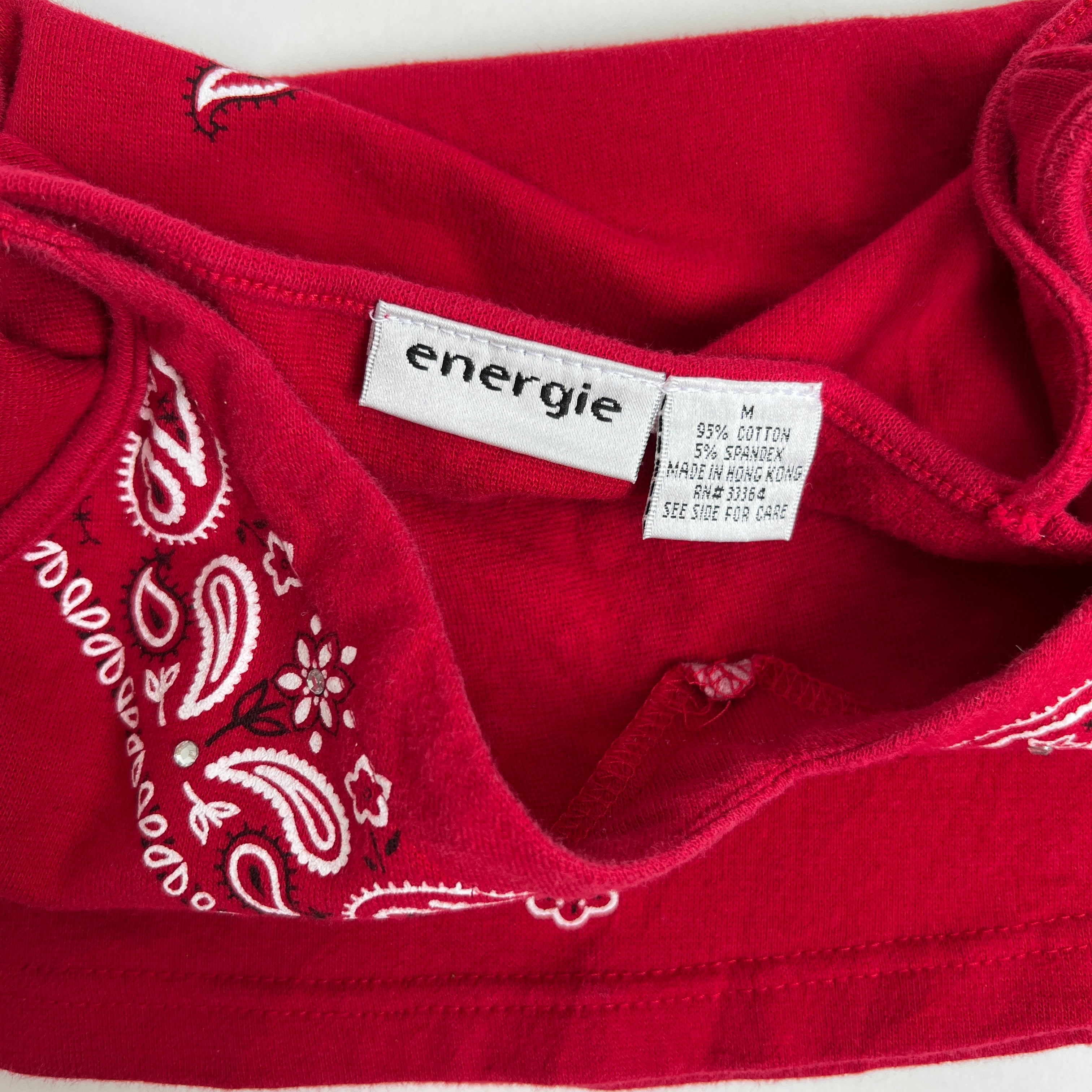 90s red bandana cami