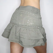 Khaki Green Mini Skirt (Small)