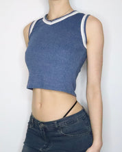 Sporty Cropped Tank Top (Small) 