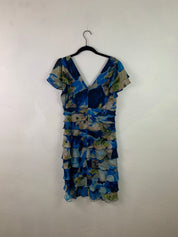Textured ocean midi dress