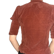 Burnt orange velvet top