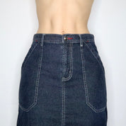 Denim Cargo Midi Skirt (Small) 