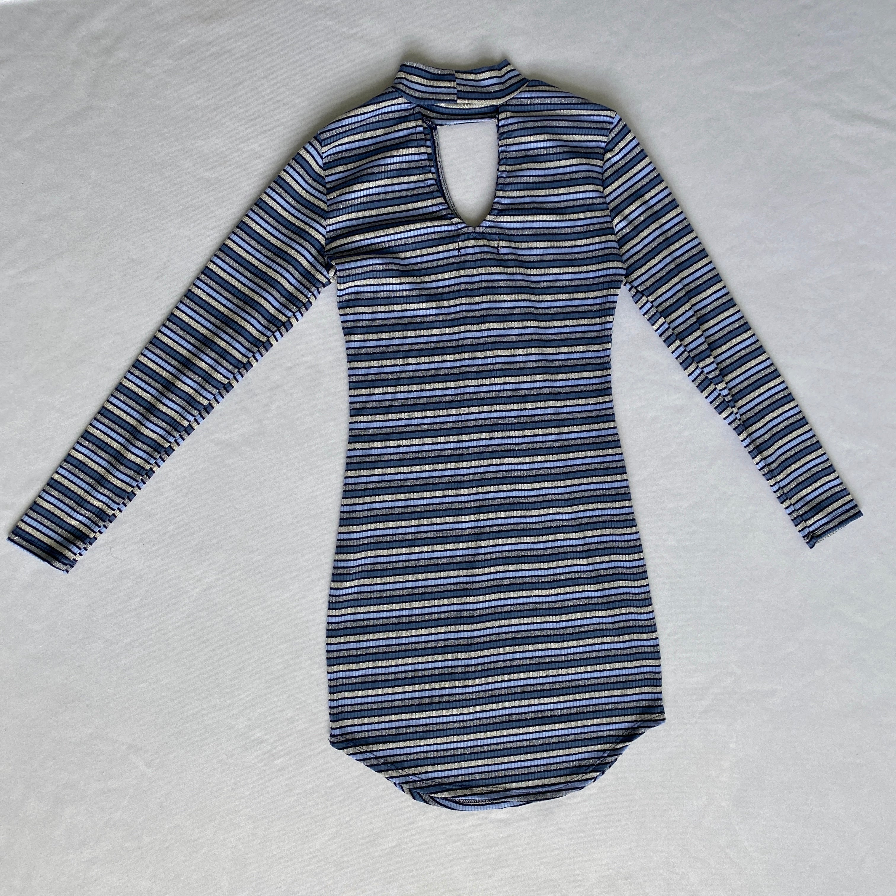 NWT striped glitter bodycon