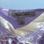Lavender satin mini slip