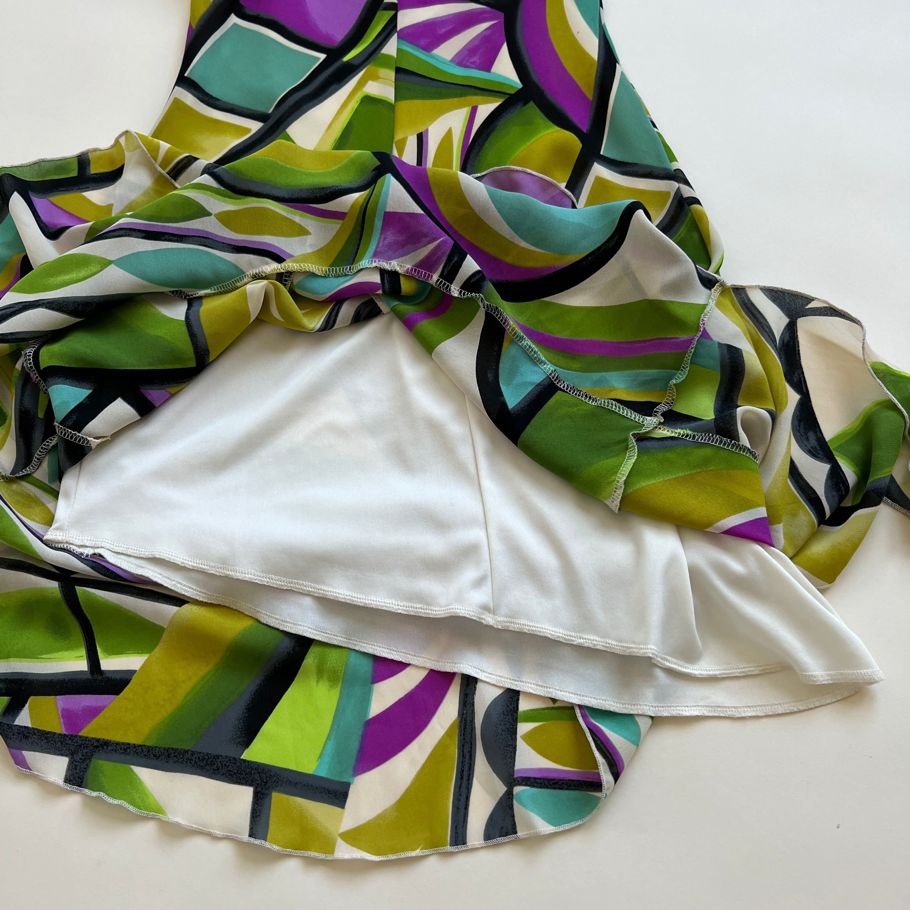 Vintage abstract print midi