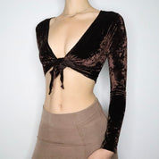 Brown Velvet Bolero (Small)