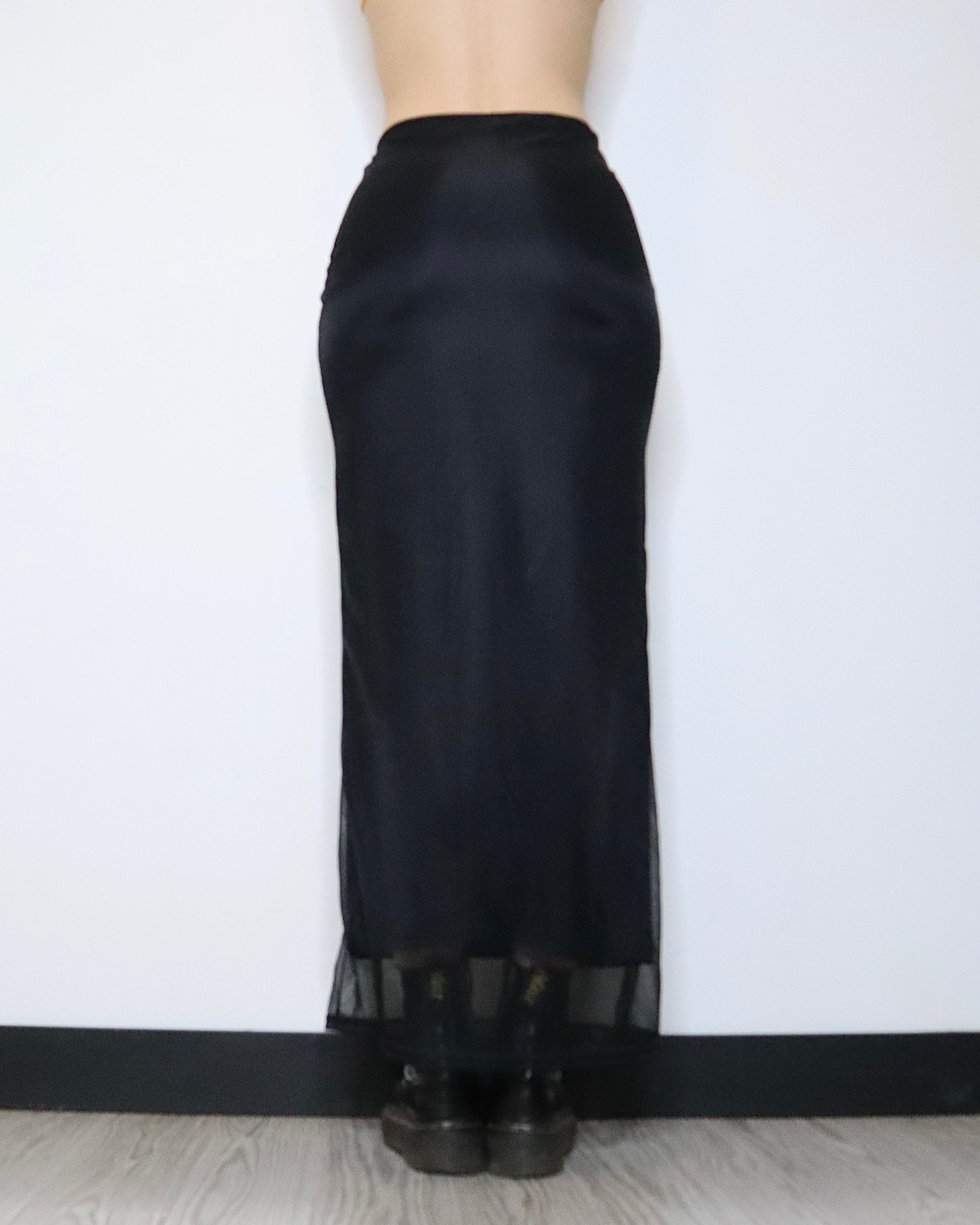 French Black Maxi Skirt (Small)