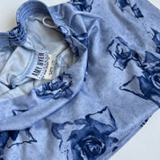 00s blue rose midi skirt