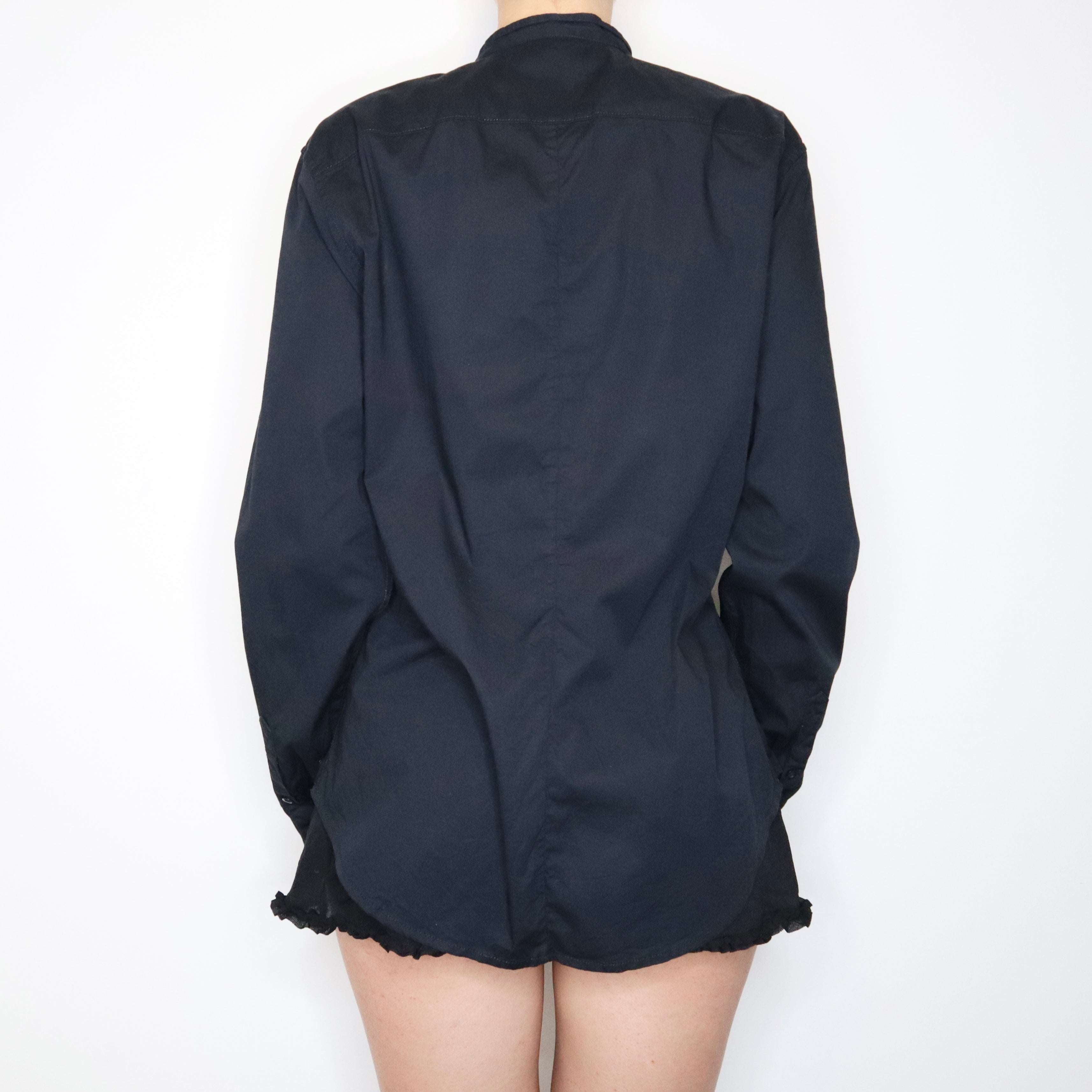 Y2K DIESEL Black Button Up Shirt (L)