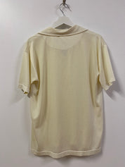 Cream zip-up shirt