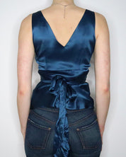 Teal Silk Blouse (Small) 