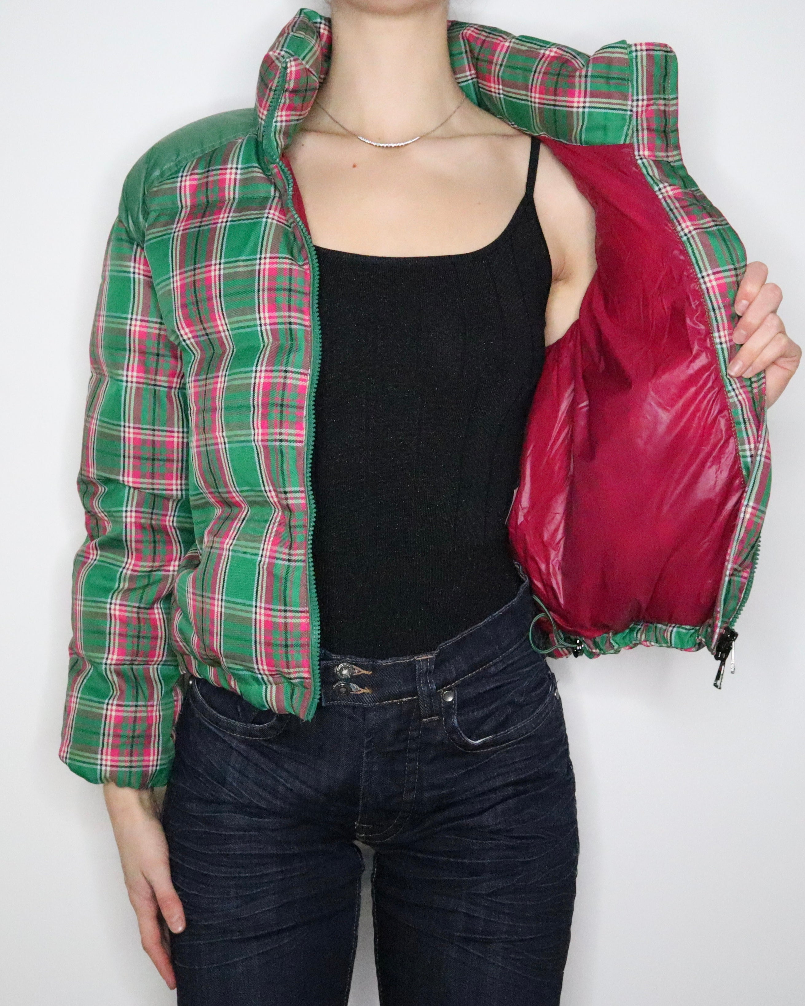 Moncler Plaid Puffer Jacket (XS-S) 