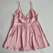 00s Pink satin babydoll cami (L)