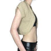 Cropped knit cardigan