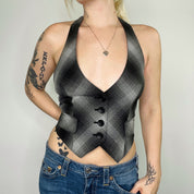 Y2k Plaid Vest Tank Top