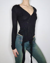 Diesel Black Wrap Top (Small) 