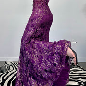 Vintage Lace Embellished Gown (S)
