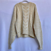 Waffle cream sweater