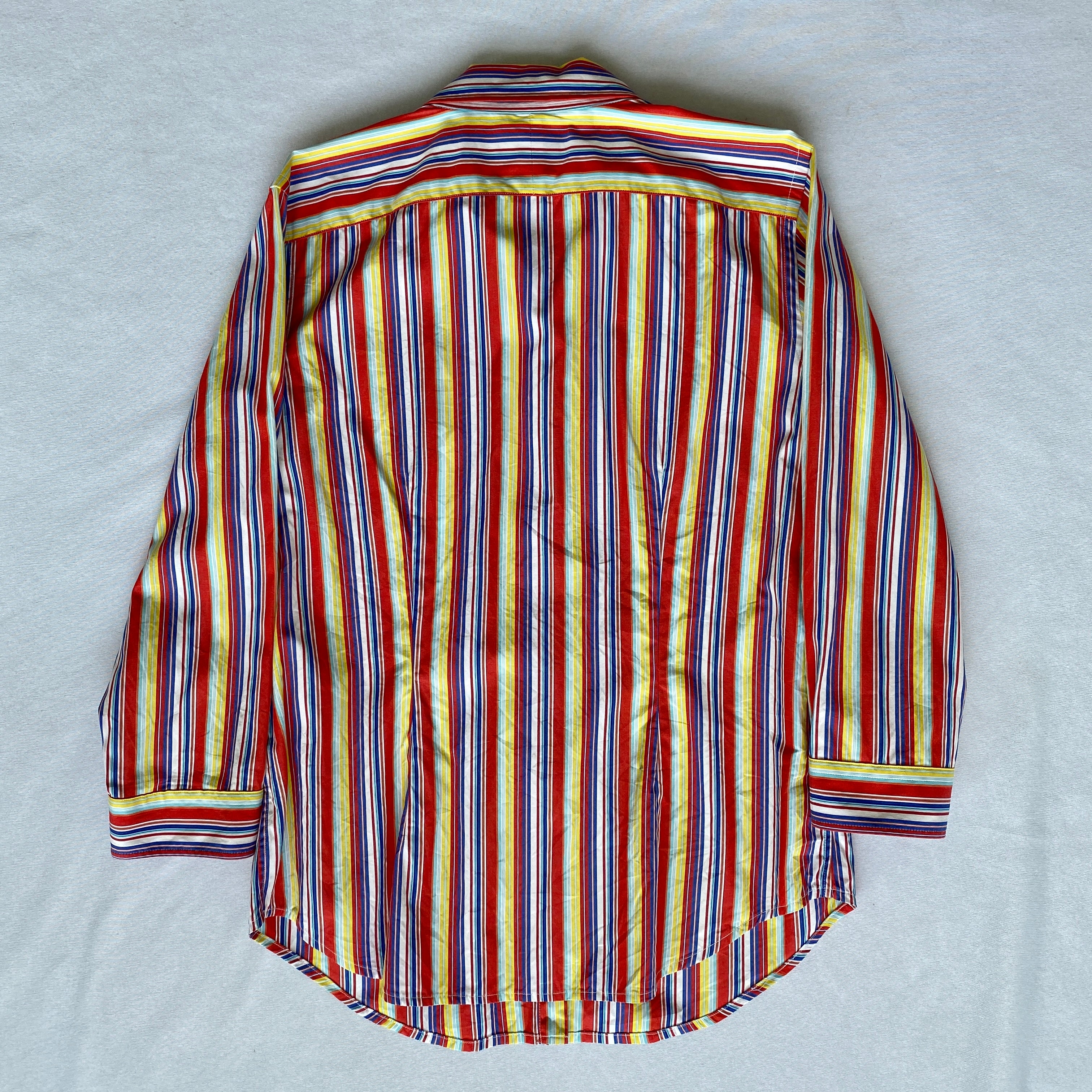 Rainbow striped button up