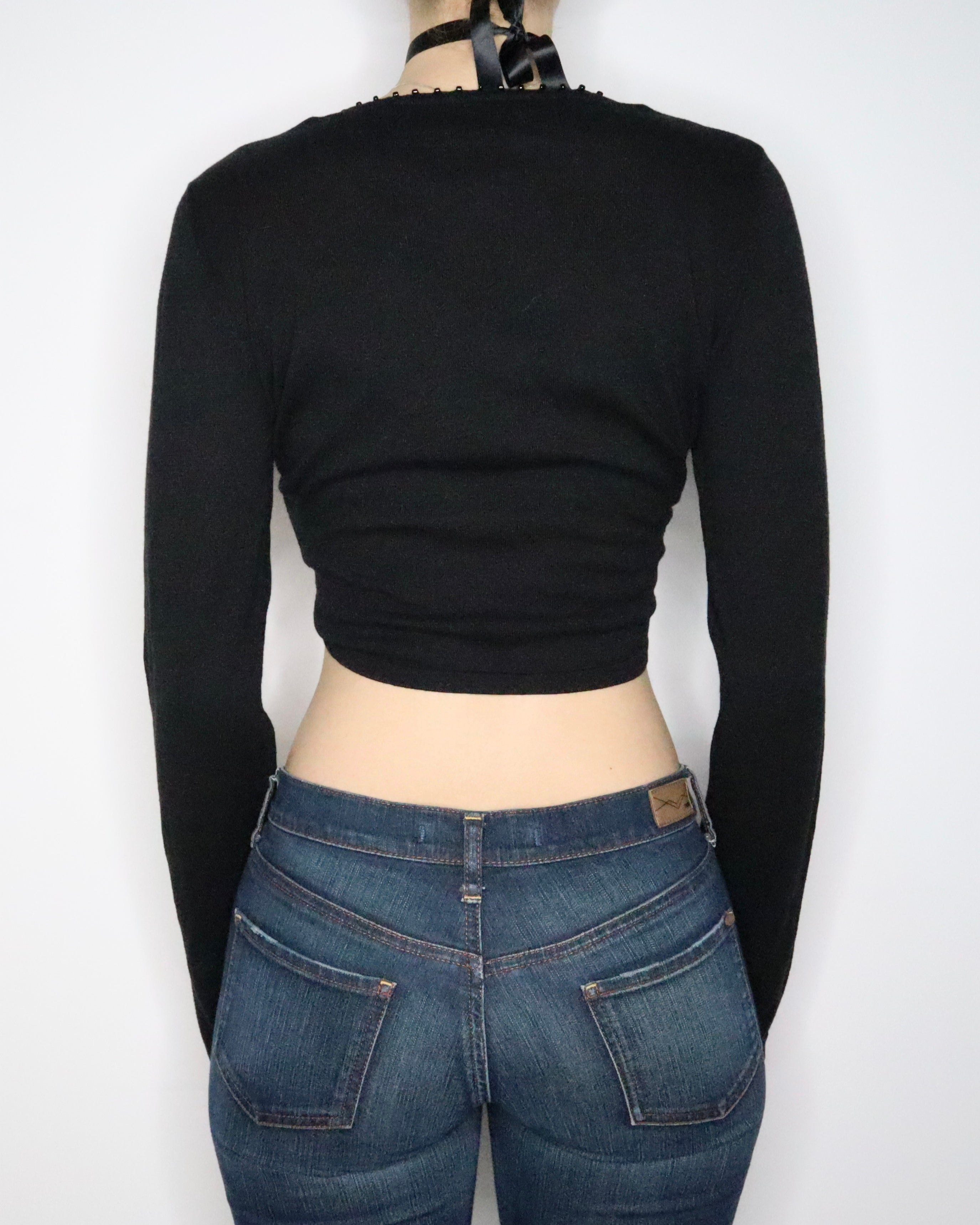 Black Beaded Bolero (Medium) 
